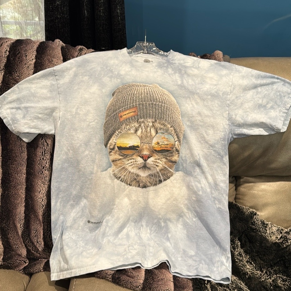Men’s Tee Cool cat with sunglasses and hat